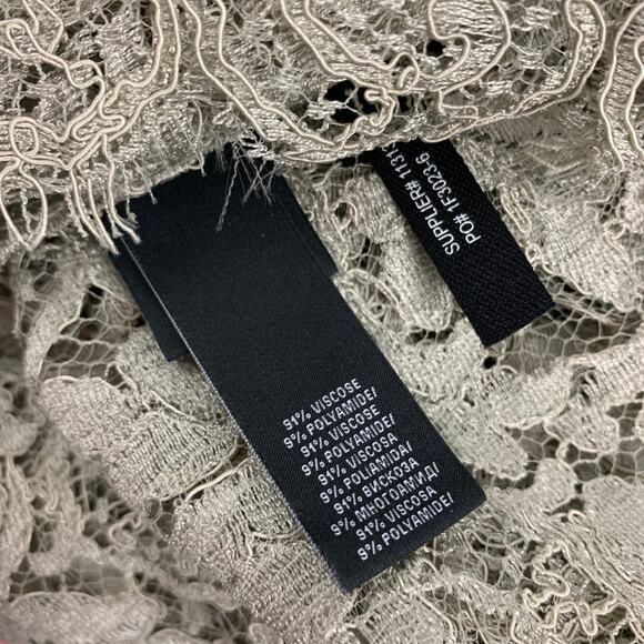 RALPH LAUREN Black Label Size 2 Moss Viscose Blend Lace Shift Dress - Picture 4 of 5